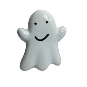 Vintage Hallmark Ghost Pin Brooch Halloween Holiday Decoration Gift Plastic 2”